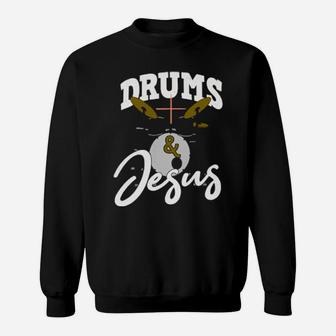 Drums Jesus Simple Design Sweatshirt - Monsterry UK