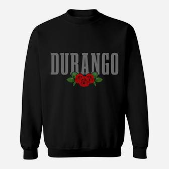 Durango Vintage Rose Mexican Pride Mexico Sweatshirt | Crazezy