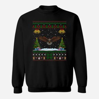 Eagle Bird Lover Xmas Gift Ugly Eagle Christmas Sweatshirt Sweatshirt | Crazezy CA