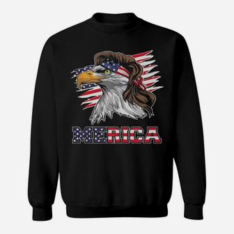 Eagle Mullet American Flag America 4Th Of July Sweatshirt - Monsterry