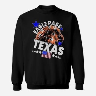 Eagle Pass Tx American Flag Texas Sweatshirt | Crazezy UK
