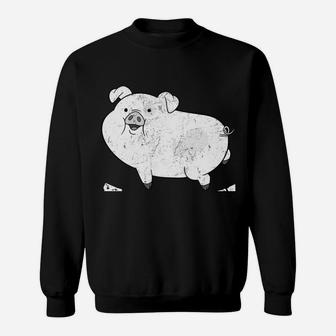 Easily Distracted By Pigs Tee Pig Farm Lover Gift Christmas Sweatshirt | Crazezy