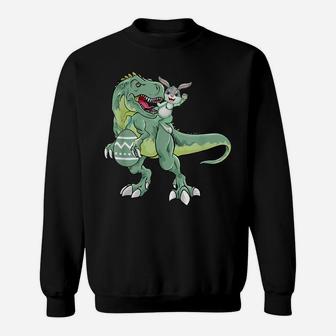 Easter Bunny Dinosaur Boys Girls Kids Dino Lover Sweatshirt | Crazezy DE