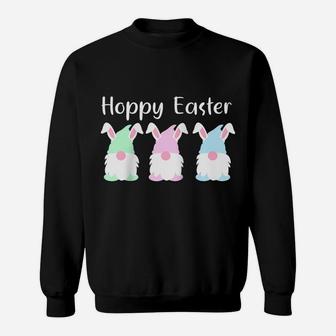 Easter Bunny Gnome Shirt Happy Easter Pun Spring Decor Raglan Baseball Tee Sweatshirt | Crazezy AU