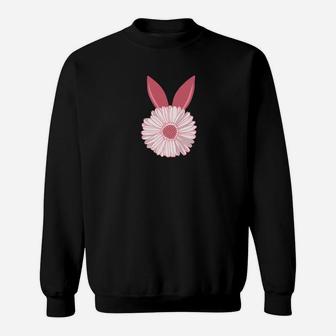 Easter For Women Rabbit Ears And Flower In Pinks Sweatshirt - Thegiftio UK