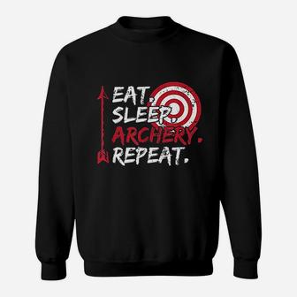 Eat Sleep Archery Repeat Bow Hunting Sweatshirt - Thegiftio UK