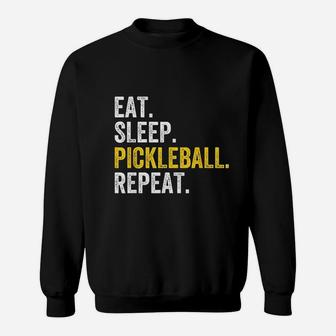 Eat Sleep Pickleball Repeat Player Gift Sweatshirt | Crazezy UK