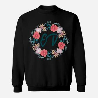 Ed Round Floral Frame Retro Emergency Department Nurse Gift Sweatshirt | Crazezy