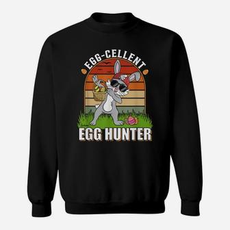 Egg Hunter Dabbing Rabbit Easter Day Eggs Dab Boys Girls Kid Sweatshirt | Crazezy
