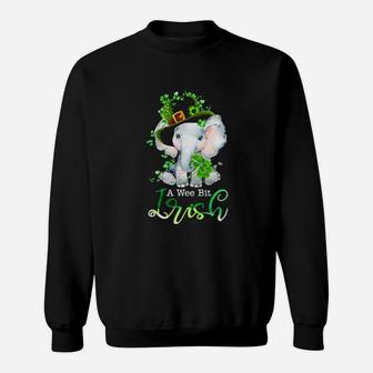 Elephant A Wee Bit Irish For Patrick's Day Lover Sweatshirt - Monsterry