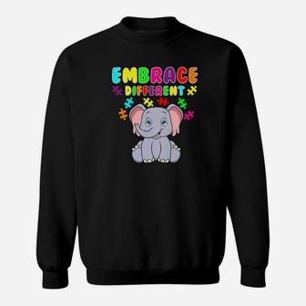Elephant Autism Awareness Puzzle Autism Sweatshirt - Thegiftio UK