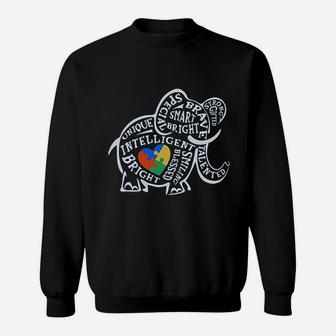 Elephant Bright Intelligent Blessed Sweatshirt - Thegiftio