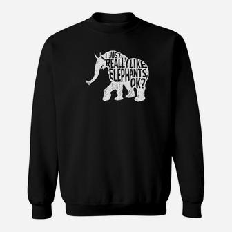 Elephant Lover Cute Animal Tee Sweatshirt - Thegiftio UK
