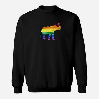 Elephant Rainbow Flag Colorful Gay Pride Sweatshirt - Thegiftio UK