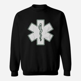 Ems Sign Emt Emergency Medical Technician Fitted Sweatshirt | Crazezy