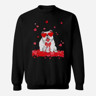 English Bulldog Dog Valentines Day Sweatshirt - Monsterry CA