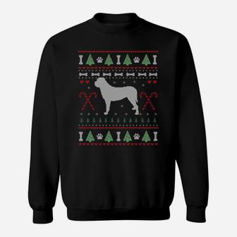 English Mastiff Christmas Ugly Sweater Funny Dog Lover Xmas Sweatshirt Sweatshirt | Crazezy