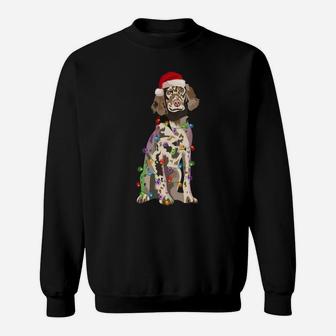 English Setter Christmas Lights Xmas Dog Lover Sweatshirt Sweatshirt | Crazezy CA