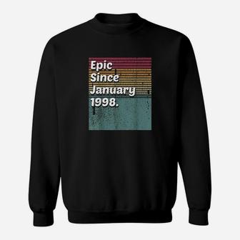 Epic Since January 1998 Vintage 23Rd Birthday Sweatshirt | Crazezy CA
