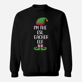 Esl Teacher Elf Christmas Family Matching Group Sweatshirt | Crazezy UK