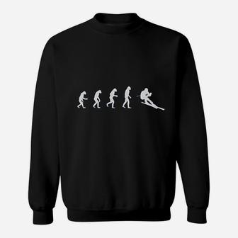 Evolution Of Man To Skier Sweatshirt - Thegiftio UK