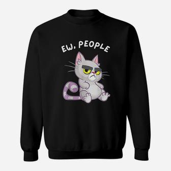 Ew People Cat Owner Kitten Lover Sweatshirt | Crazezy
