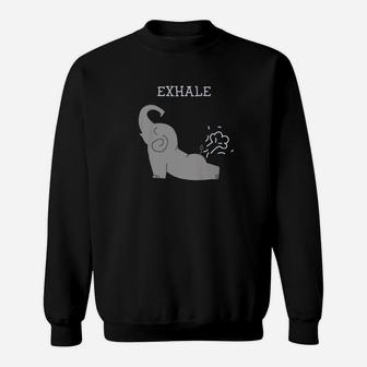 Exhale Elephant Fart Yoga Sweatshirt - Thegiftio UK