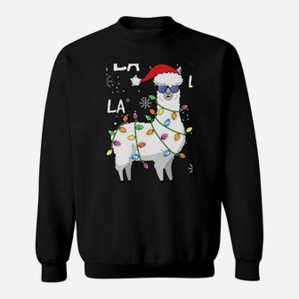Fa La La Llama Shirt For Women Men Kids Gift Llama Christmas Sweatshirt | Crazezy
