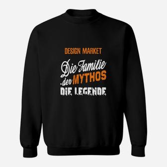 Familie Mythos und Legende Designer-Sweatshirt in Schwarz - Seseable