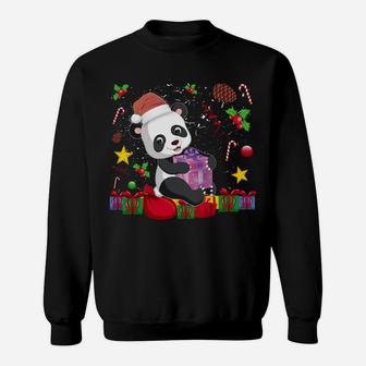 Family Matching Christmas Pajama Panda Lover Santa Xmas Gift Sweatshirt | Crazezy DE