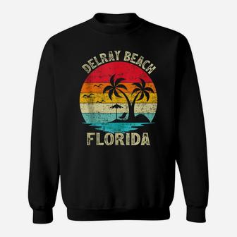 Family Vacation Vintage Retro Florida Delray Beach Sweatshirt | Crazezy