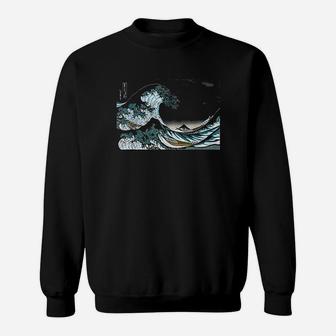 Famous Vintage Japanese Art The Great Wave Sweatshirt | Crazezy CA