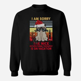 Fantastic I Am Sorry The Nice Occupational Therapist Is On Vacation Sweatshirt - Monsterry