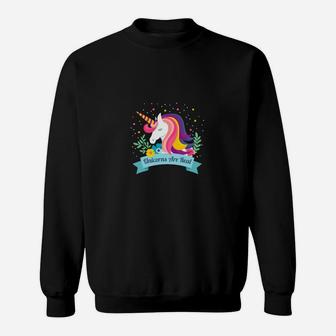 Farbiges Einhorn Für Damen Sweatshirt - Seseable