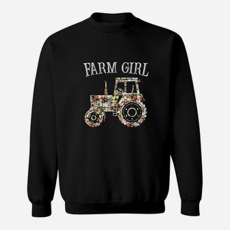 Farm Girl Loves Tractors Loves Life On The Farm Sweatshirt | Crazezy AU