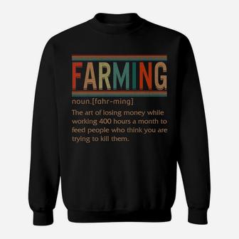 Farming Noun Definition Funny Farmer Farm Lover Gifts Sweatshirt | Crazezy CA