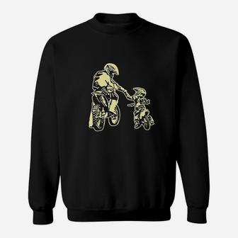 Father And Son Dirt Bike Racer Dirt Road Racing Motorbike Sweatshirt | Crazezy CA