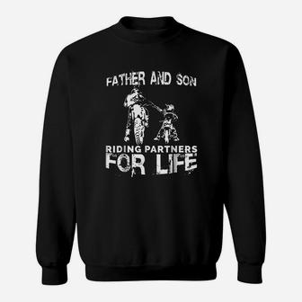 Father And Son Riding Partners For Life Dads Sons Sweatshirt | Crazezy
