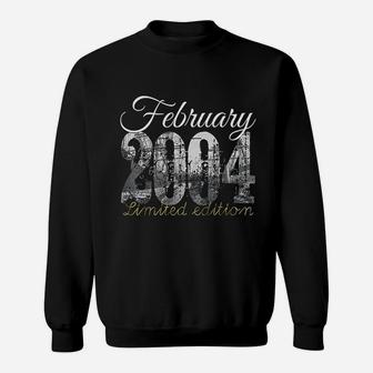 February 2004 17 Year Old 2004 17Th Birthday Gift Sweatshirt | Crazezy DE