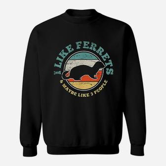Ferret Funny Vintage Sweatshirt | Crazezy DE