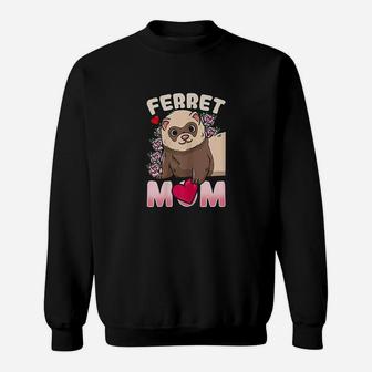 Ferret Mom Ferret Lovers And Owners Sweatshirt | Crazezy DE