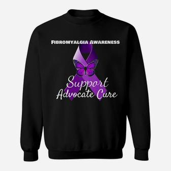 Fibromyalgia Awareness Purple Butterfly Sweatshirt - Thegiftio UK