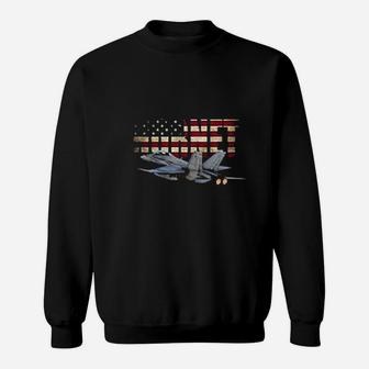 Fighter Plane Us Flag Sweatshirt | Crazezy