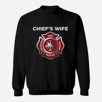 Firefighter Firemans Fire Chief Wife Sweatshirt | Crazezy AU
