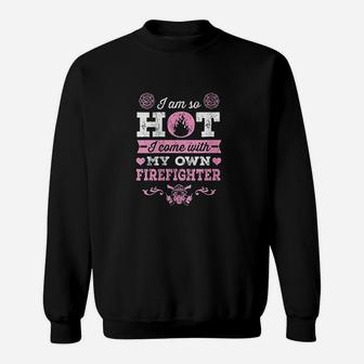 Firefighter Girlfriend Or Wife Fireman Sweatshirt | Crazezy DE