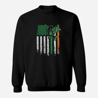 Fishing St Patricks Day Irish American Flag Sweatshirt - Monsterry CA