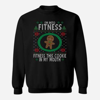 Fitness Christmas Gingerbread Man Sweatshirt Funny Baking Sweatshirt | Crazezy
