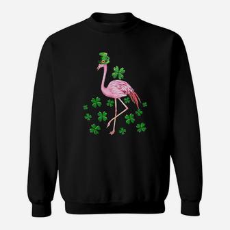 Flamingo Shamrock Leprechaun St Patricks Day Sweatshirt - Thegiftio UK