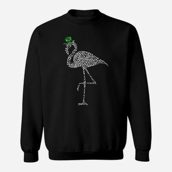 Flamingo St Patricks Day Irish Green Shamrock Sweatshirt - Monsterry