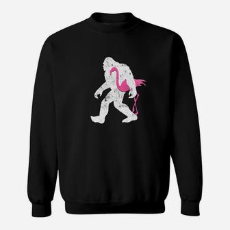 Flamingos Gifts Bigfoot Flamingo Funny Tee Sweatshirt - Thegiftio UK